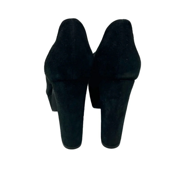 Diane von Furstenberg Felicity Black Suede Loafer Heels Size 7.5 - Picture 6 of 9